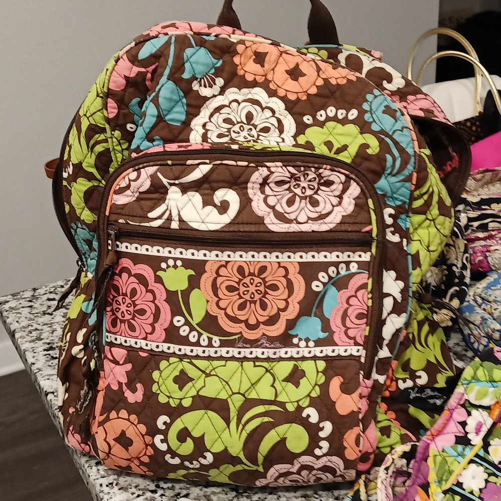 Vera Bradley Lola Brown back pack
